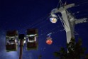 Koelner Seilbahn Gondel blieb haengen Koeln Linksrheinisch P851